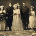 Les Wheelan (No.2 Cdo), his wife Molly, and his best man Joe Rogers (No.2 Cdo)