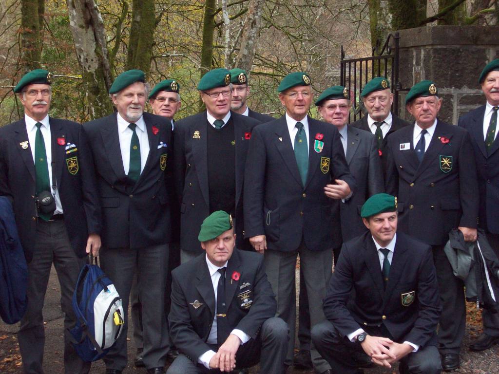 The Dutch Commando contingent at the gates of Achnacarry