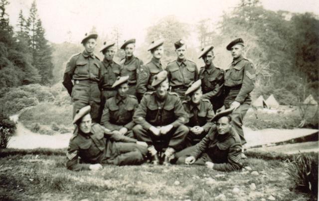 RSM Alan Moss and Sgts from No.2 Commando circa 1941/early 1942.