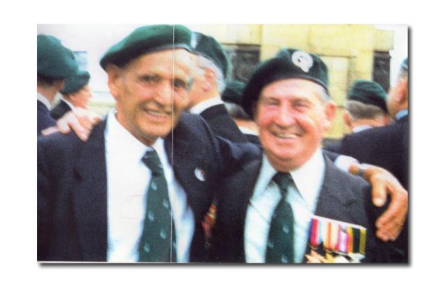 Frederick Barkham (left)(Nos 1 and 7 Cdo) and pal
