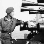 'Gash' Farrer, formerly No.2 Cdo., 1st Buffs 1948 on board HMS London