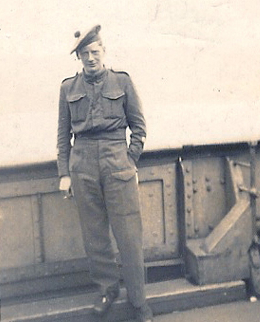 WO1 RSM Alan Moss, No.2 Cdo., on board the Ulster Monarch June 1941
