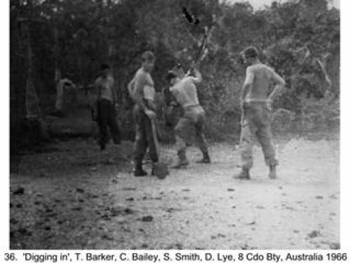8 Bty Australia 1966 Sgt. Barker, Gnr. Bailey LBdr. Smith and Gnr. Lye