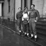 No.2 Commando Sgt. Ken McAllister on the left and 2 n/k