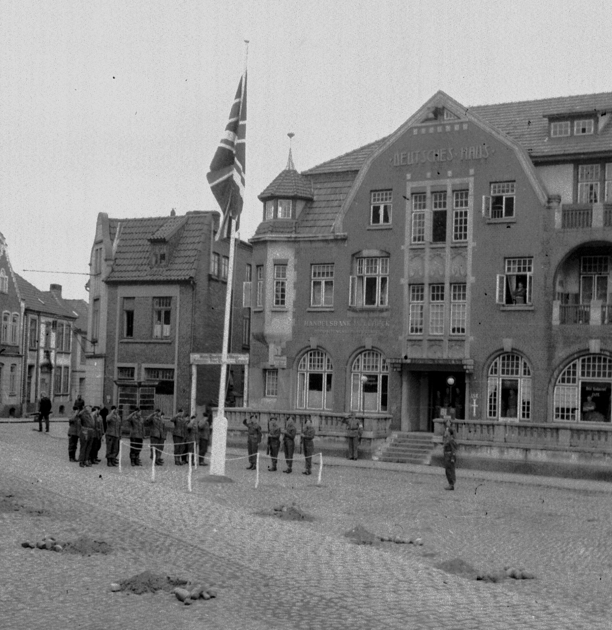 1 Special Service Bde. HQ., Adolf Hitler Platz, Neudstadt, nr Lubeck