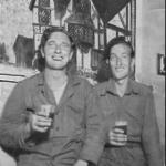 Eric Davis (on the right)  and his friend Bill Duggan, Korea, 1957