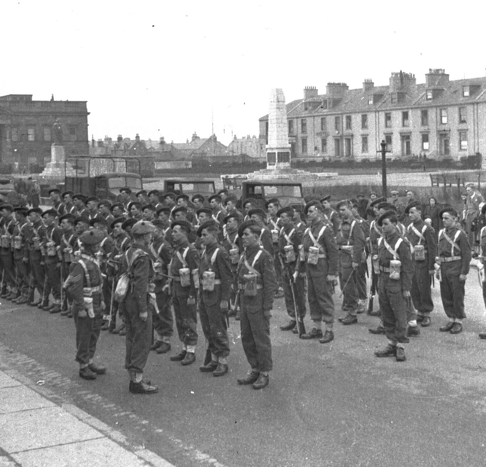 Troop Inspection No.2 Commando  at Wellington Square, Ayr 1941/2