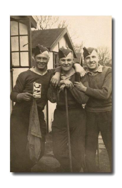 Harold Plank (centre) and 2 unknown