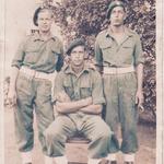 Ginger Harris or Clarke, centre n/k, and Bill Brown on the right