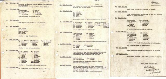 10IA Cdo. 2 'Dutch' troop - postings 5/9/44 - 20/11/44