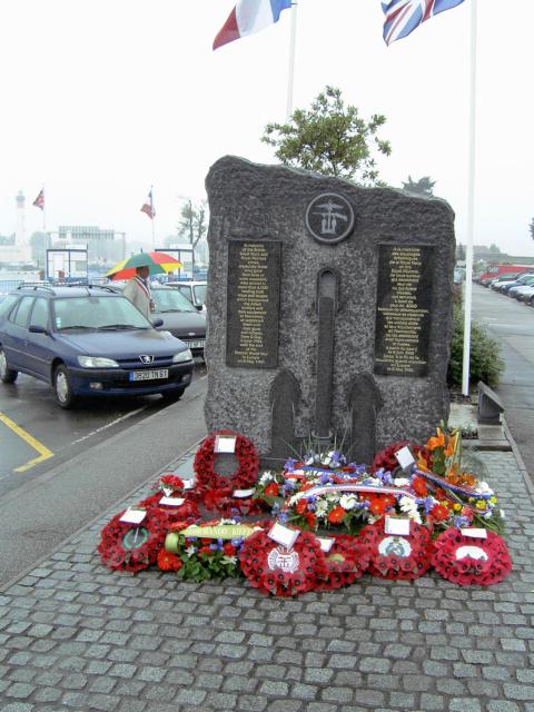 Royal Navy & Royal Marines memorial, Ouistreham  Ferry  Terminal (1)