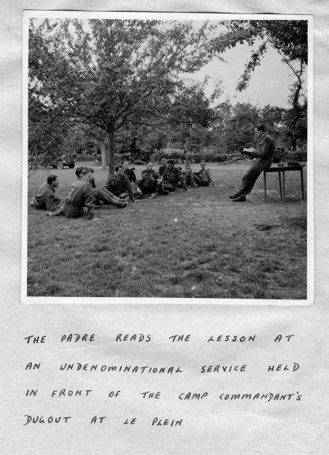 Padre reading the lesson