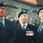 John Southworth MM  (No.1 Cdo) left and 2 unknown at Winchester 1995