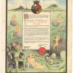 Crossing the Line certificate for Eric Taylor, a Royal Marine on board HMS Malaya