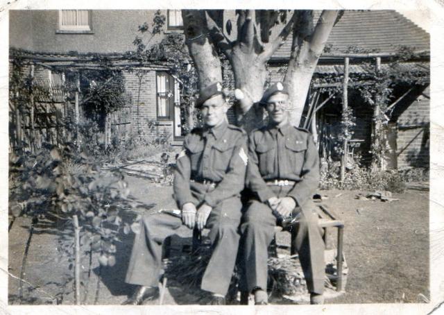 LSgt. George Graham (left) and u/k, No.4 Commando