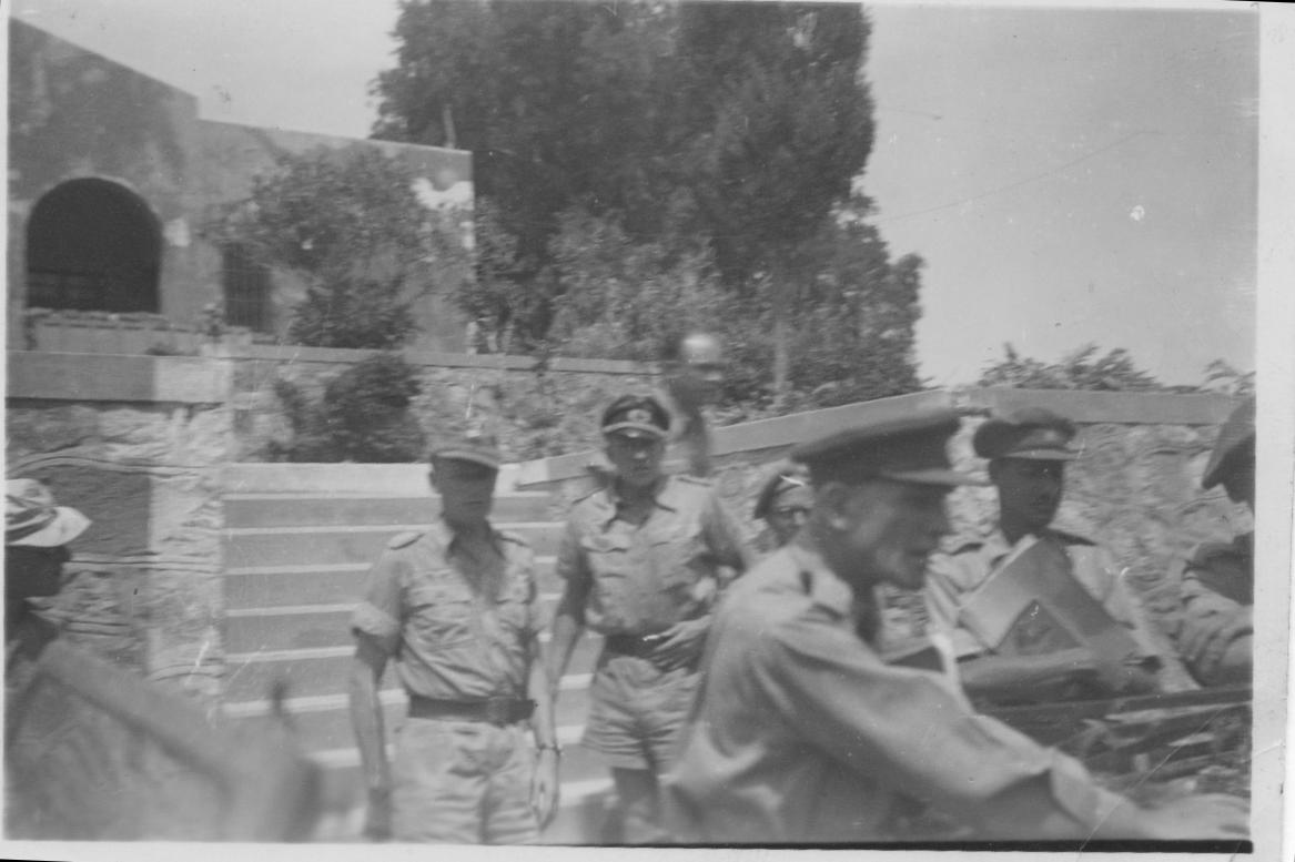 The German Commandent of Atimakyer Kos arrives for the surrender