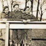 No.2 Commandos Ben Fryer, Bill Aspey, and John Stewart, at the old Ayr Racecourse.