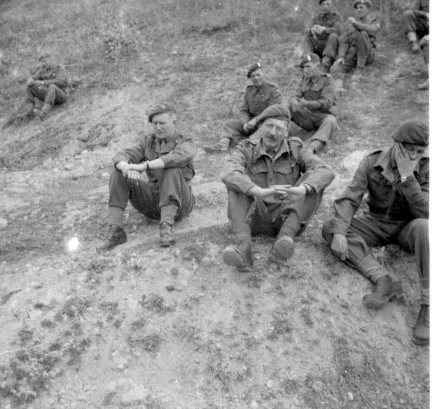 Brig. Derek Mills Roberts an others l'écarde quarry 16th July 1944