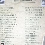 The Roll of Honour on the monument at Mount Ornito
