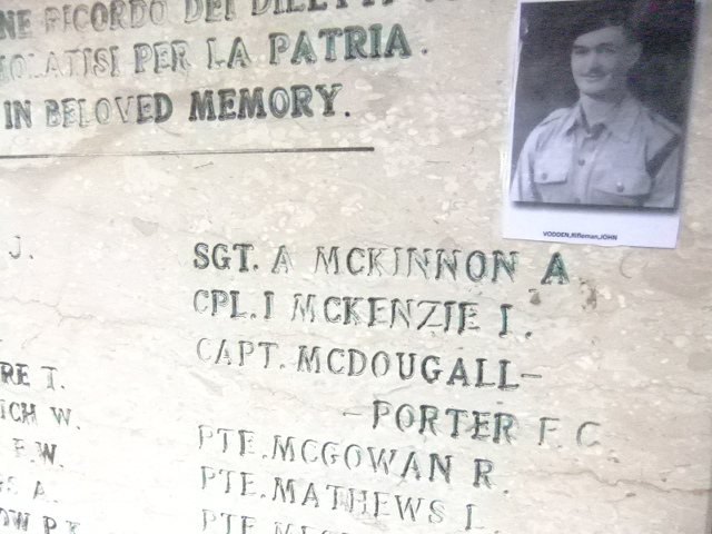 The Roll of Honour on the monument at Mount Ornito - 2