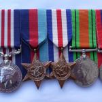 The medals of Marine Thomas Vardy MM  46RM Commando.