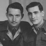 No.2 Commando Eric Groves MM (on the right) and unknown
