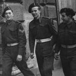 Eric Groves MM, No.2 Commando (on the right) and two unknown
