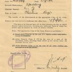 Army Reserve transfer certificate for Cpl. W. Spedding