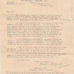 Appeal letter to raise funds for the Commando Benevolent Fund