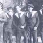 Julien Burel (centre) and others