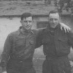 Sgt. Bill 'Chalky' White (No.2 Cdo. HQ troop) 2nd from right and others