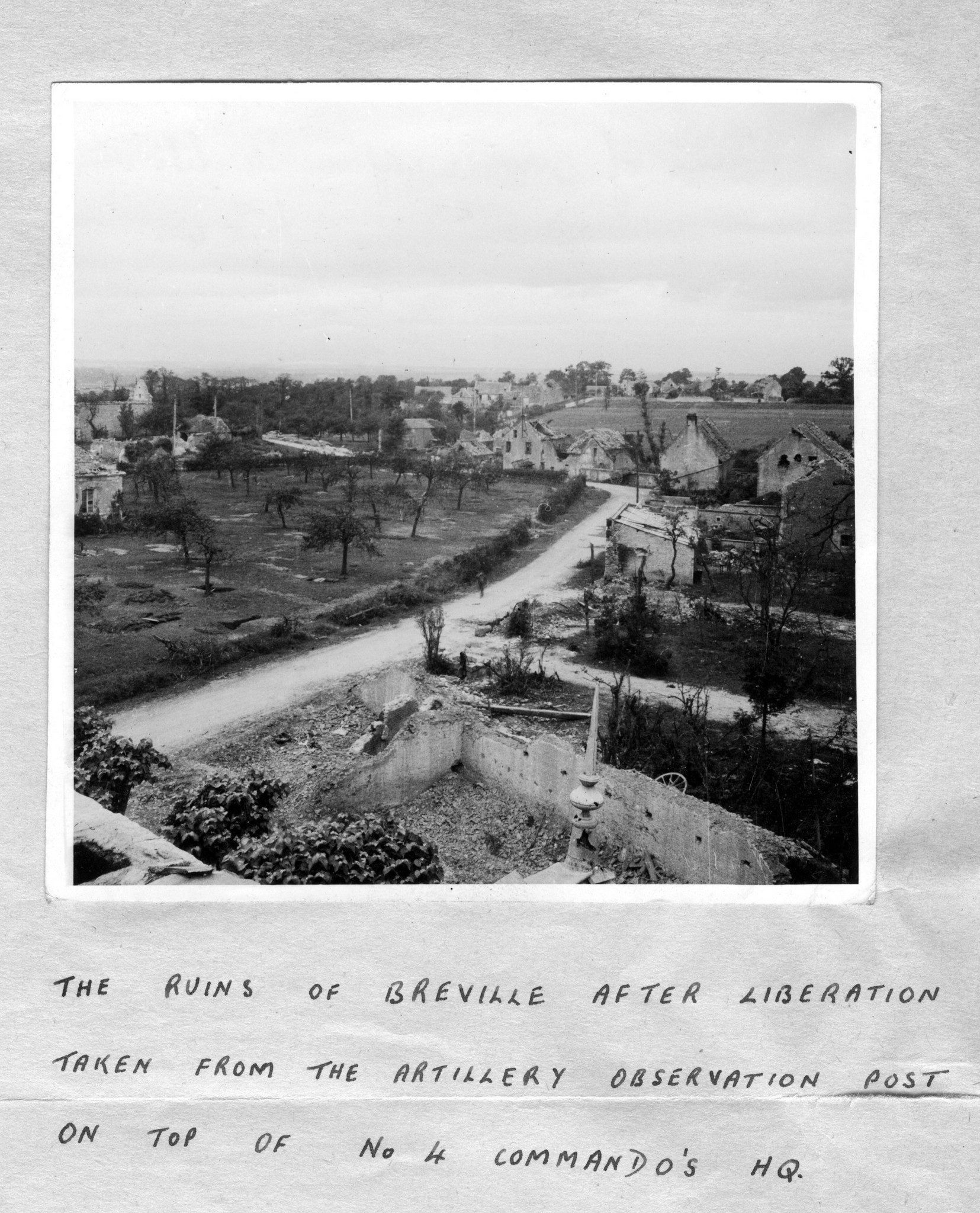 The ruins of Breville after liberation