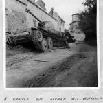 Destroyed German self propelled gun at Breville