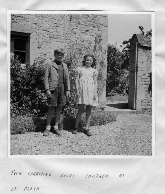 "Two charming local children at Le Plein"