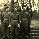 No.3 Commandos Cpl Philip Logan (rear middle), CSM John Leech MM* (front middle), and others