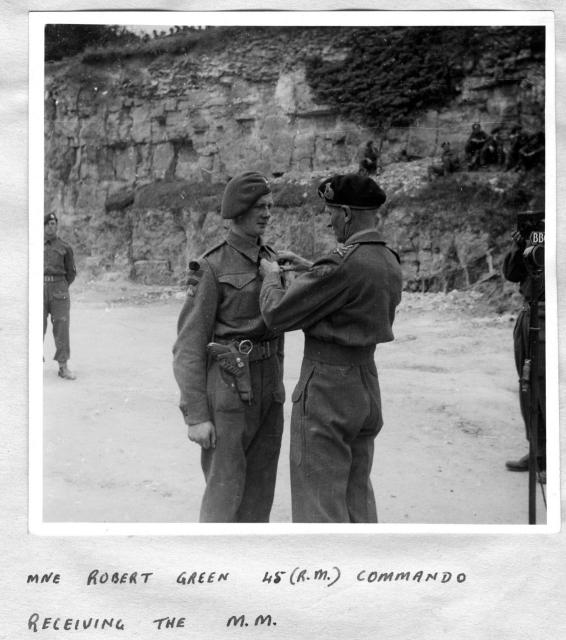 Mne. Norman Green MM, 45RM Commando. L'écarde quarry, Amfreville 16/7/1944.