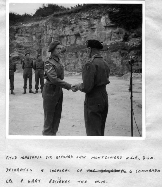 Cpl. Patrick Gray MM, No.6 Commando. L'écarde quarry, Amfreville 16/7/1944. 