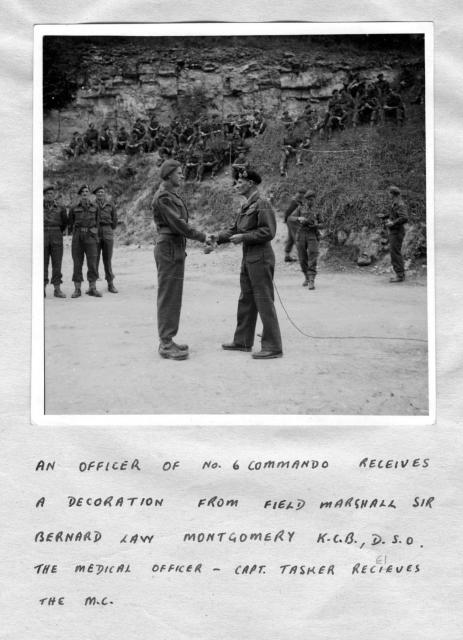 Captain Peter Tasker MC, RAMC and No.6 Cdo. L'écarde quarry, Amfreville 16/7/1944.