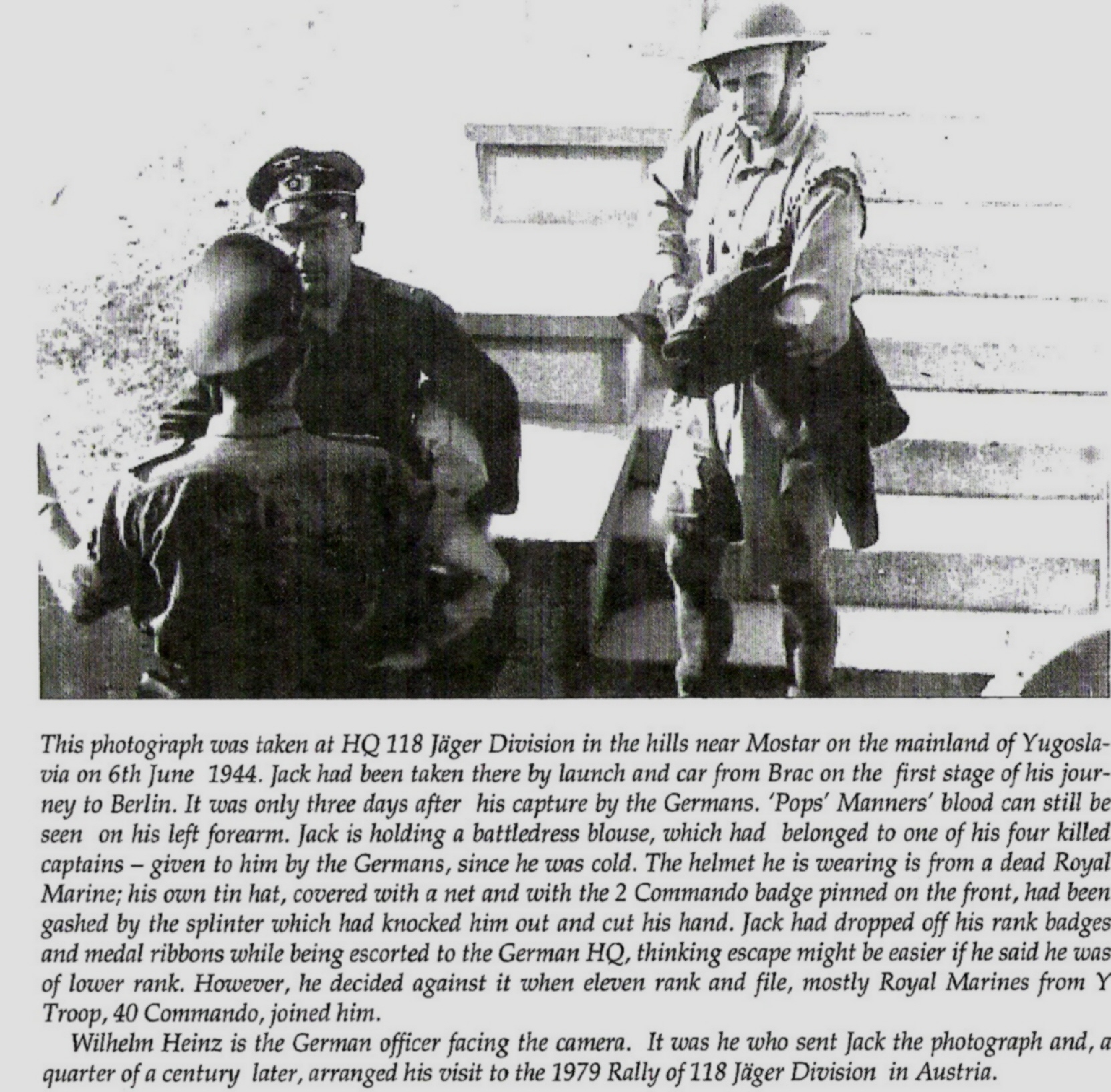 Lt Col Jack Churchill OC No.2 Cdo., Yugoslavia 1944