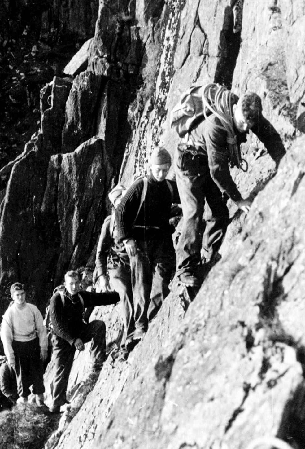 Cpl. Bill Barnes, No.4 Commando, and others climbing in Scotland (2)
