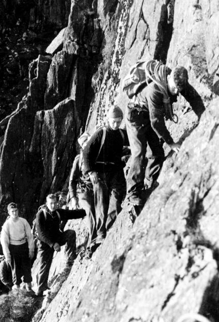 Cpl. Bill Barnes, No.4 Commando, and others climbing in Scotland (2)