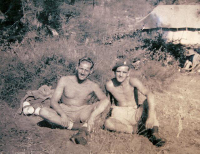 William Taylor (left) and unknown - No.1 Cdo. Cocanada India.
