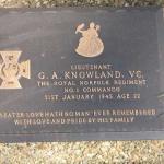 Plaque for Lieut. George  Knowland VC    No.1 Commando