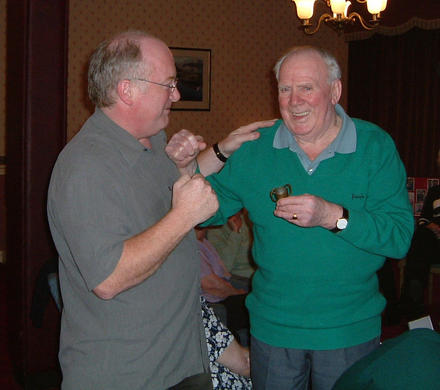 Arthur 'Happy' Jackson, No 1 Cdo., Fort William 2002, with John Mewett