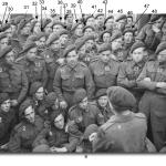 Men of No. 4 Commando being briefed before D-Day (a) (with names)