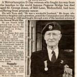 Obituary for L/Cpl. George Jones No.4 Commando