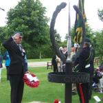 Brigadier Thomas laying The CVA Wreath