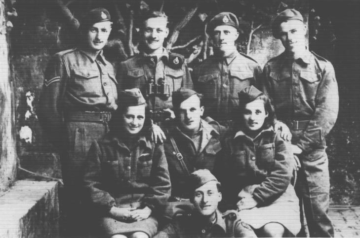 Roy Montague Smith, Leonard Hyatt, Malcolm Elliott with Partisans, 43RM Cdo