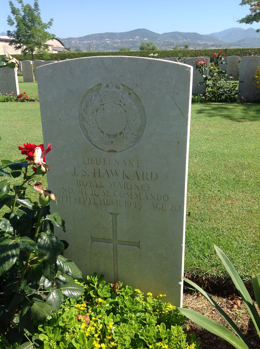 Lieutenant John Stuart Hawkard, 41RM Commando, Salerno War Cemetery