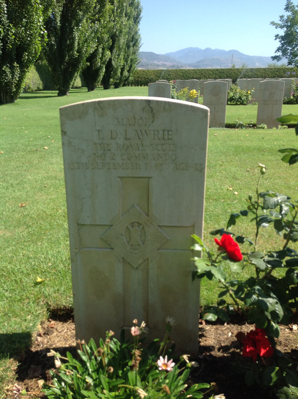 Major Thomas Dick Lawrie, No.2 Commando, Salerno War Cemetery 2012.